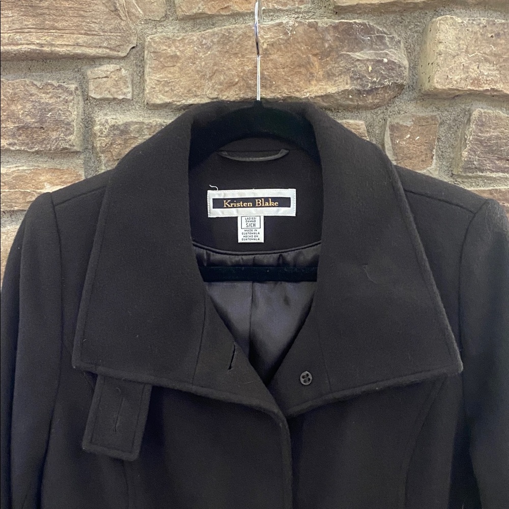 Kristen Blake Wool Elegant Black Coat. Small - Picture 2 of 12
